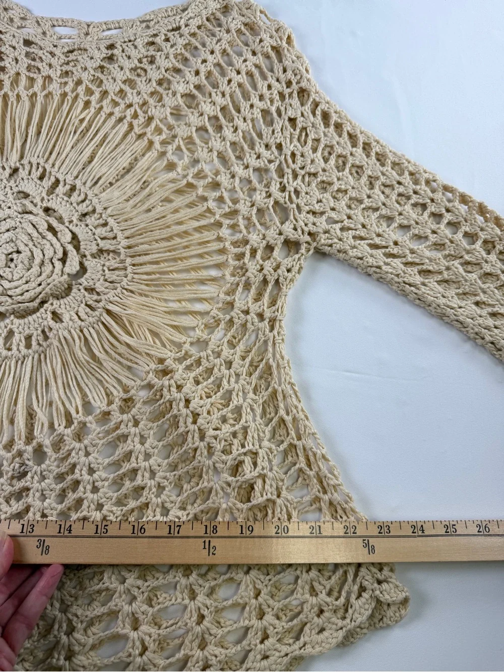 Gorgeous Crochet Swim Cover-Up Tunic Style  - natural boho look